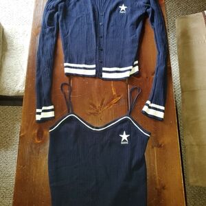 Guess Navy Blue Cardigan and Tank Set Vintage